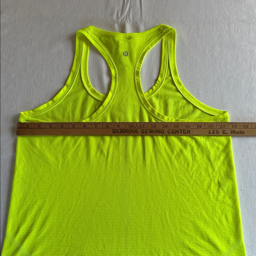 Neon Yellow Racerback Performance Tank Top - Picture 6 of 9
